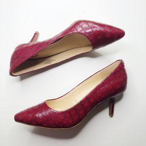[C. WONDER] Tara Croc Embossed Pumps